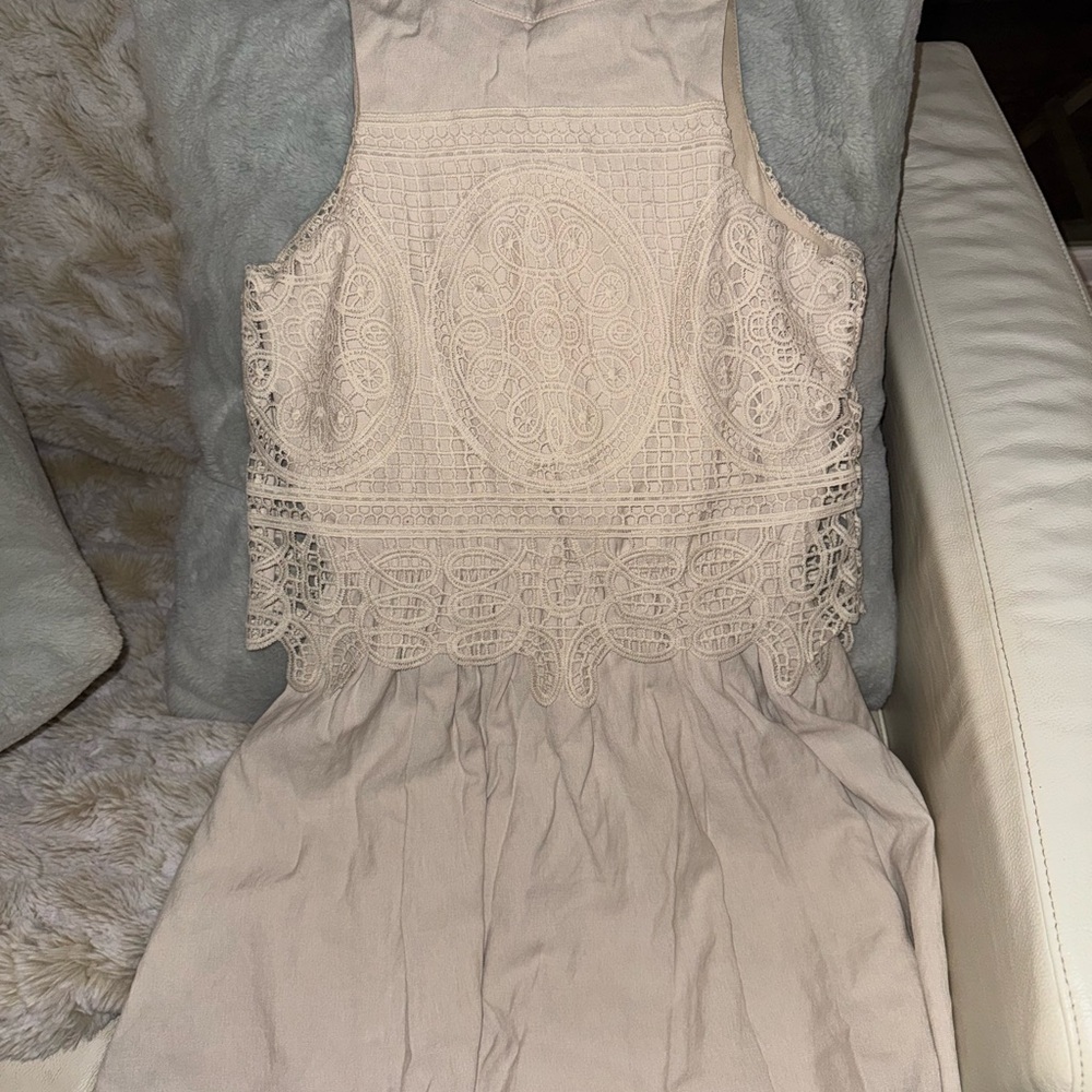 JOA Los Angeles Layered Lace Women’s Size XS Cream Beige Dress